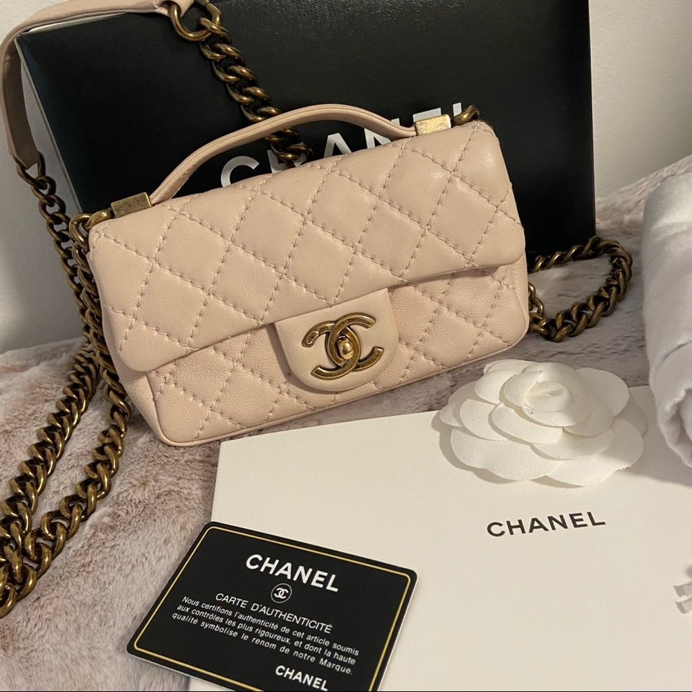 Super limited☀️☀️Chanel classic timeless mini rectangular top handle flap bag